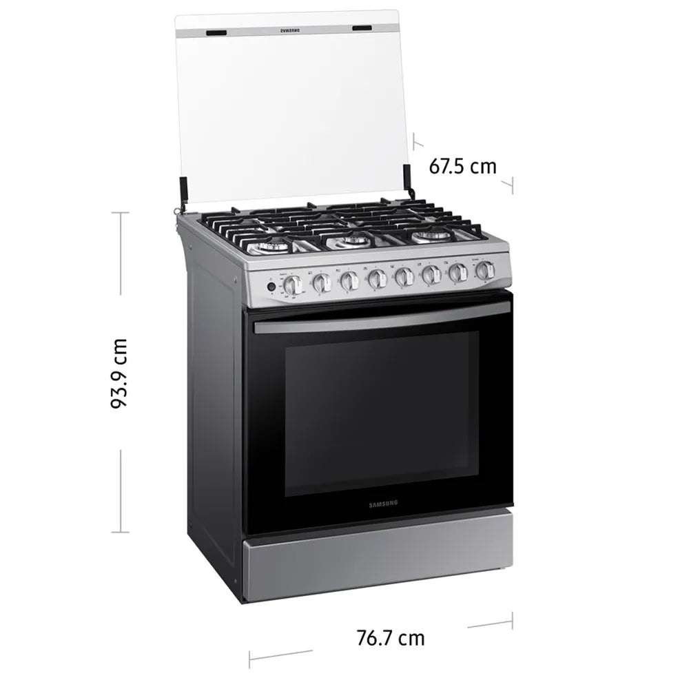 Cocina a Gas SAMSUNG 6 Quemadores NX52T5311PS/PE Black Smog