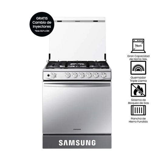 Cocina Samsung 5 Hornillas  a gas NX52T7322PS/PE