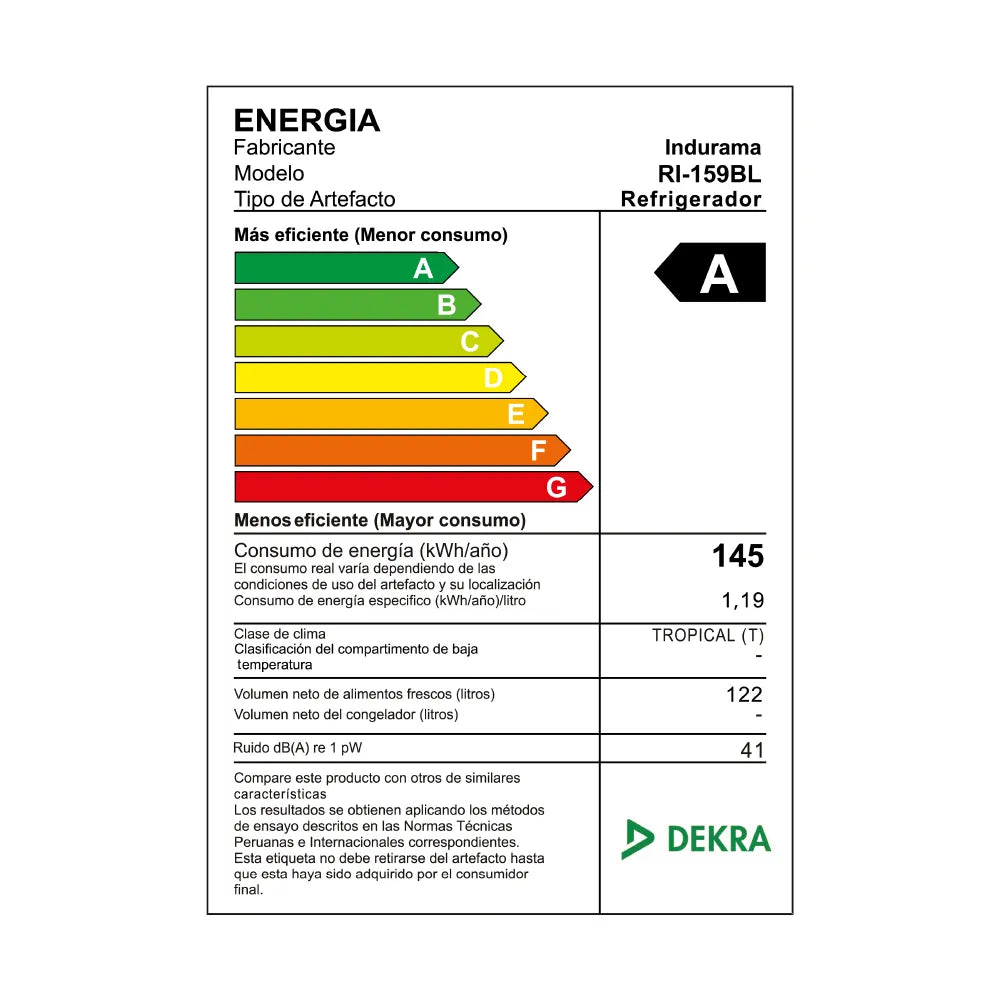 Frigobar Indurama RI-159 122L Croma