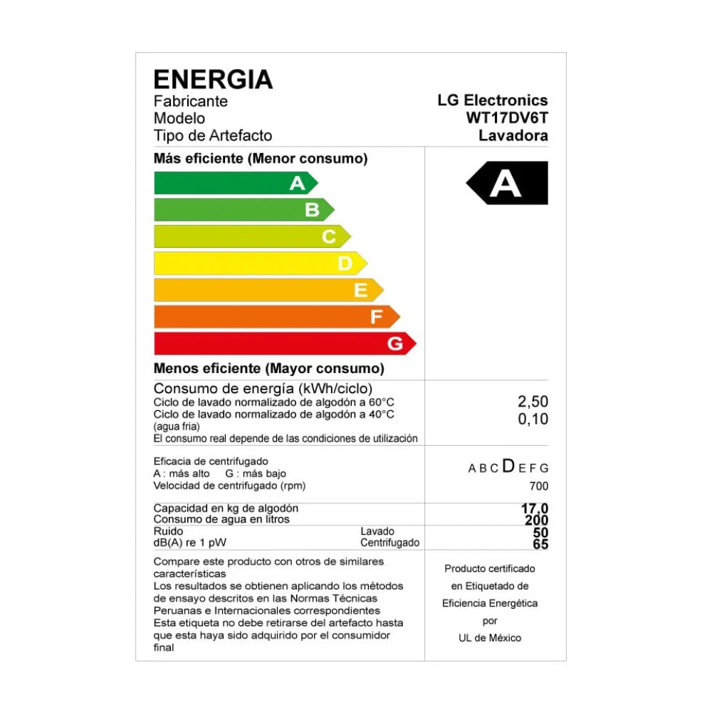 Lavadora LG WT17DV6T AI DD Carga Superior 17kg Gris