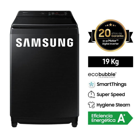 Lavadora Samsung Bubble Smart 19kg WA19CG6886BVPE